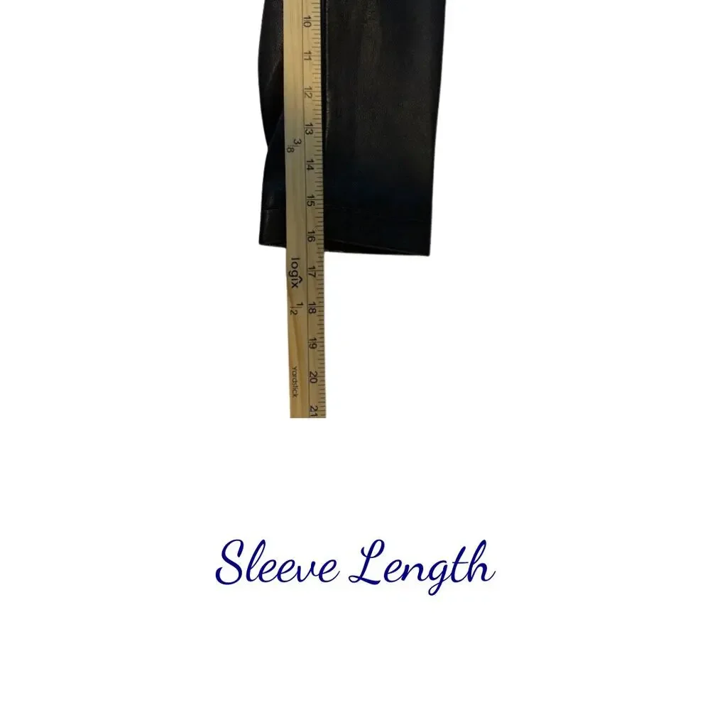 Whet Blu Black Leather Jacket Women’s Medium | Classic Stylish Outerwear - Picture 13 of 13